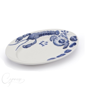 OWOCE MORZA 3D BLUE Talerz Owalny 37 cm